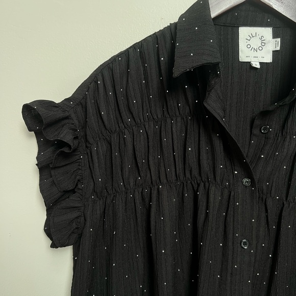 Lili Sidonio Ruffle Shoulder Sequin Dress - Picture 2 of 5